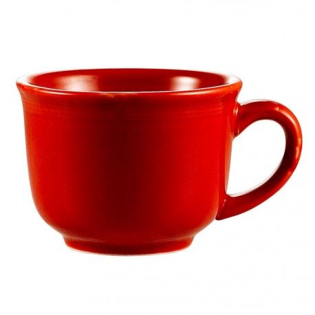Red glass cup