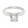 Diamond Studs Forever 3/4 Carats Solitaire Diamond Engagement Ring GH/SI1-SI2 14K White Gold