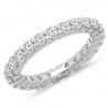 1.00 Carat (ctw) 14K Gold Round Diamond Ladies Eternity Wedding Anniversary Stackable Ring Band