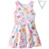 Beautees Little Girls' Kitty Print Skater Dress