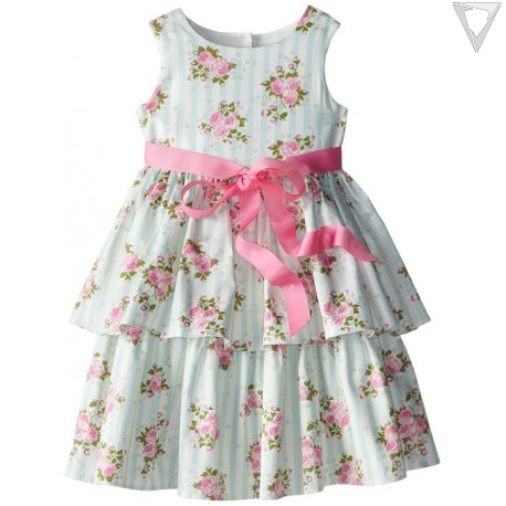 Laura Ashley London Little Girls' Tiered Skirt Dress